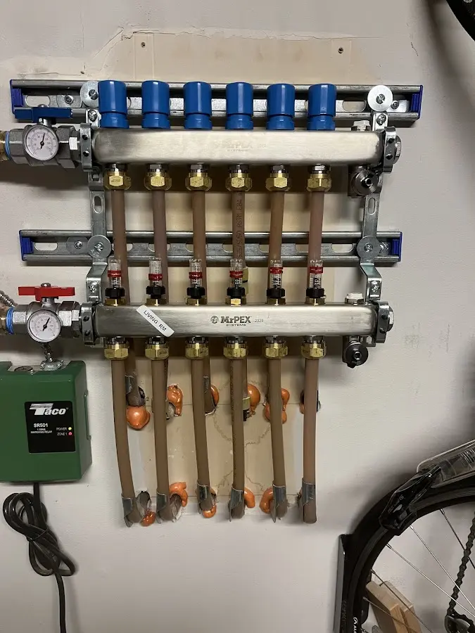 Plumber performing Gas Line Installation at a residential property in North Greenbush